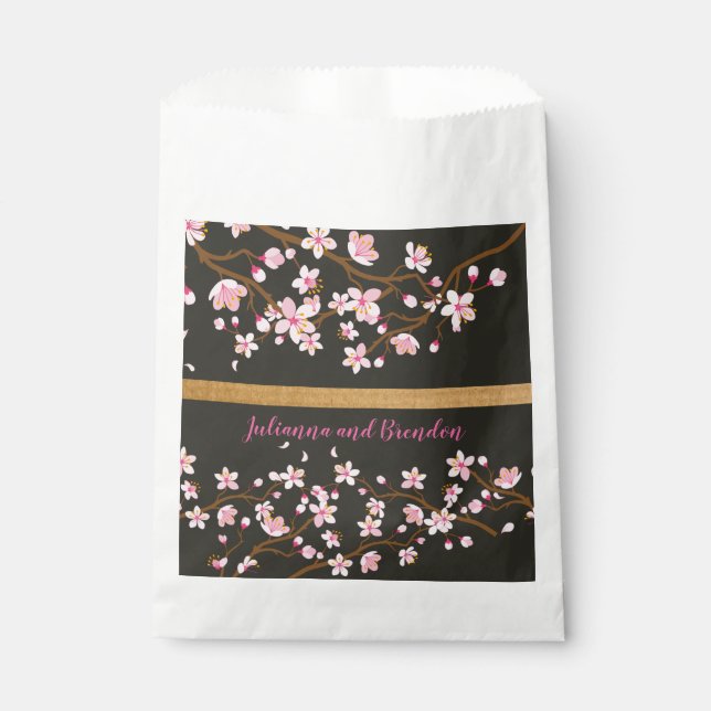 Liebe blüht Kirschblossom Geschenktütchen (Vorderseite)