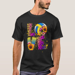 Liebe Blume Bloral Volleyball Ball Matching Playa T-Shirt