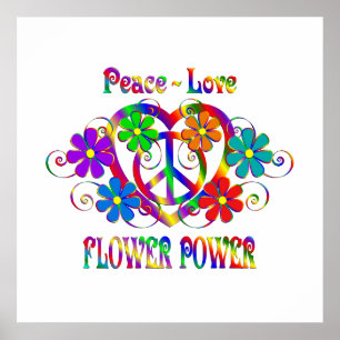 Liebe Blume Power Poster