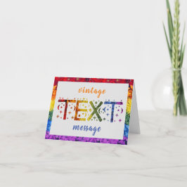 Liebe Blume Vintage Textnachrichtenkarte Karte