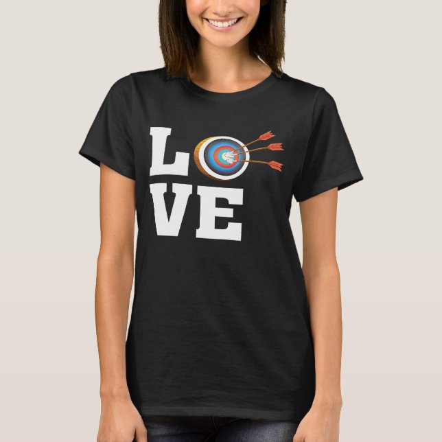 Liebe Bogenschießpistole T-Shirt (Vorderseite)