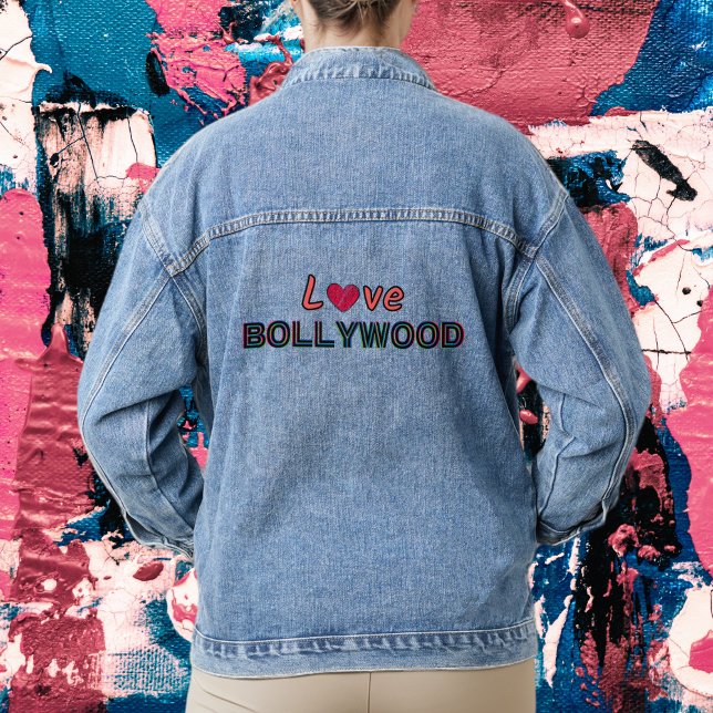 "LIEBE BOLLYWOOD" INDIANISCHE KINORABWERTUNG JEANSJACKE (Von Creator hochgeladen)