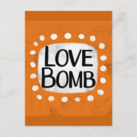 Liebe-Bombe-Postkarte