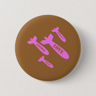 Liebe Bomben rosa Button