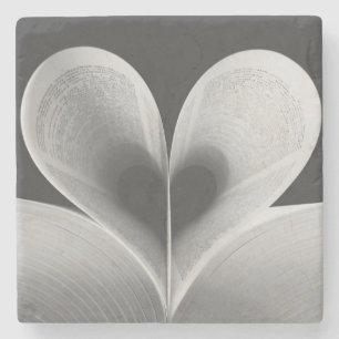 "Liebe Book" Heart Shaped Stone Untersetzer