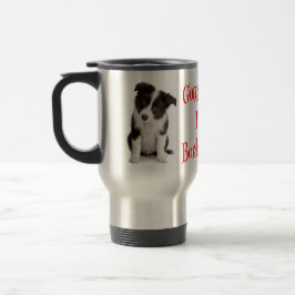 Liebe Border Collie Welpe Hund Travel Coffee Mug Reisebecher