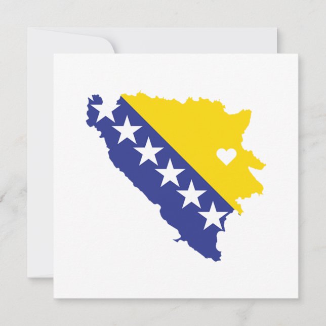 Liebe Bosnien und Herzegowina verleiht bosnischem  Einladung (Vorderseite)