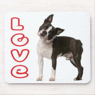 Liebe Boston Terrier Welpen Hund Computermauspad Mousepad