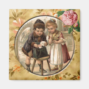 Liebe-Bote-Vintager viktorianischer Magnet