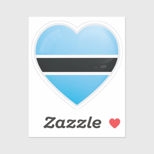 Liebe Botswana Aufkleber (Blatt)