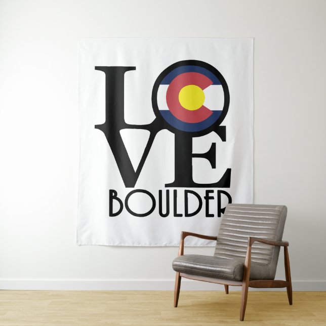 LIEBE Boulder Colorado Wandteppich (Beispiel)
