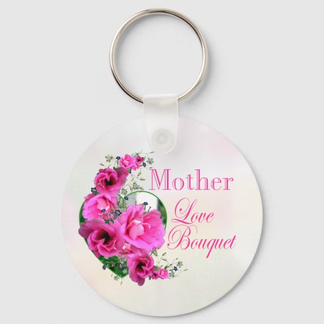 Liebe Bouquet Schlüsselkette für den Muttertag Schlüsselanhänger (Vorderseite)