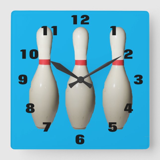 Liebe Bowling Buttone Acrylwand Uhr (Vorderseite)