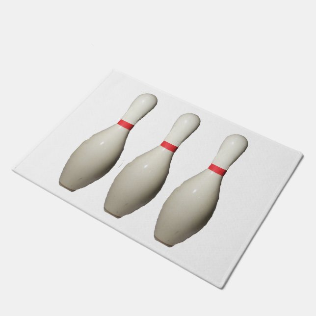 Liebe Bowling Buttone Door Mat Fußmatte (Schrägansicht)