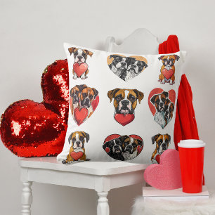 Liebe Boxer Hund mit Herzwasser Kissen