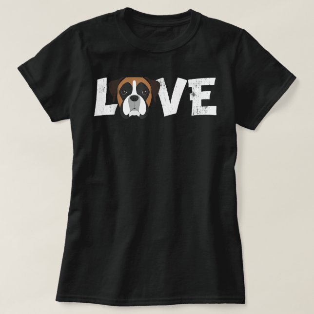 Liebe Boxer Mama Funny Boxer Dog Mama Eigentümer T-Shirt (Design vorne)