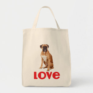 Liebe Boxer Welpe Hund Einkaufstasche