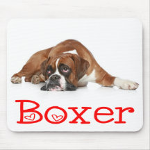 Liebe Boxer Welpe Hund Mousepad