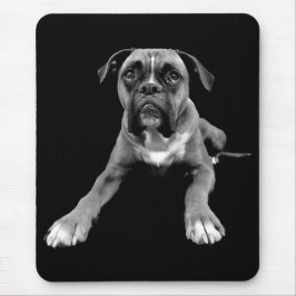 Liebe Boxer Welpen Hund Schwarzes Mousepad