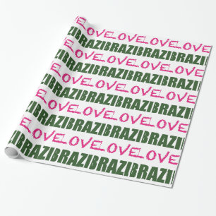 Liebe Brasilien Geschenkpapier