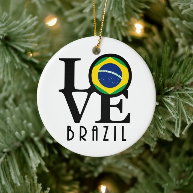 LIEBE Brasilien Keramik Ornament (Baum)