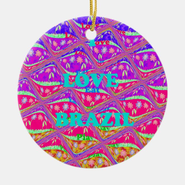 Liebe Brasilien.png Keramikornament (Vorne)