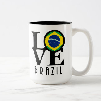 LIEBE Brasilien Zweifarbige Tasse