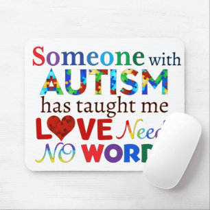 LIEBE braucht KEIN WÖRTERAUTISMUS Mousepad