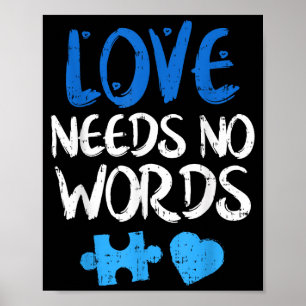 Liebe braucht keine Worte Autism Awareness-Shirt M Poster