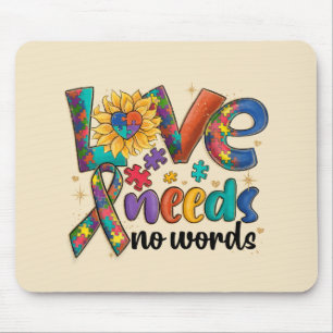 Liebe braucht keine Worte - Autismus Bewusstsein S Mousepad