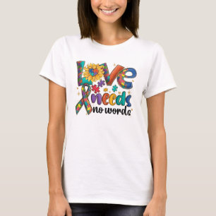Liebe braucht keine Worte - Autismus Bewusstsein S T-Shirt
