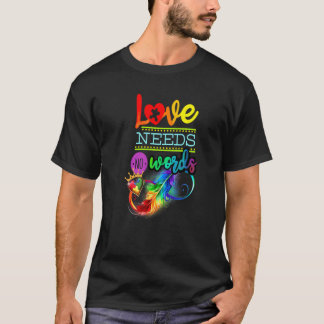 Liebe braucht keine Worte Autismus-Bewusstsein T-Shirt