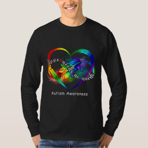 Liebe braucht keine Worte Autismus spricht Regenbo T-Shirt