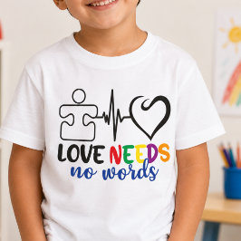 Liebe braucht keine Worte, Autismus Tri-Blend Shirt