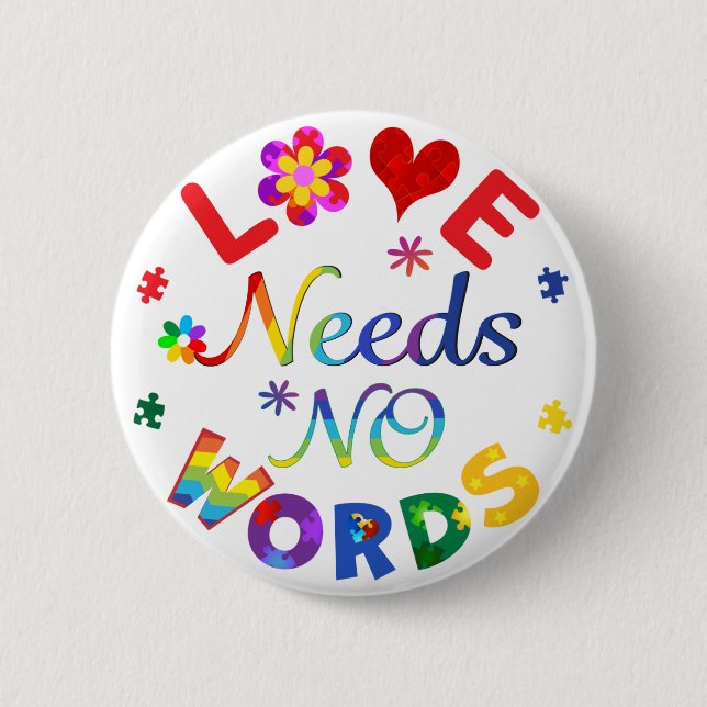 Liebe braucht keine Worte Button (Vorderseite)
