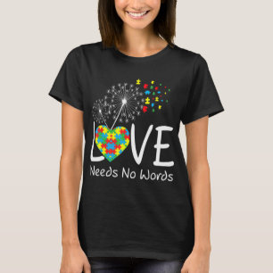 Liebe braucht keine Worte, um das Bewusstsein des T-Shirt