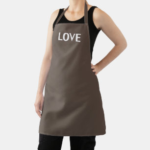 Liebe, braun weiß schürze