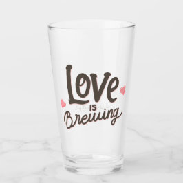 Liebe braut Bierherzen Glas