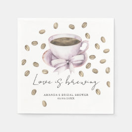 Liebe braut Bow Coffee Brautparty Serviette