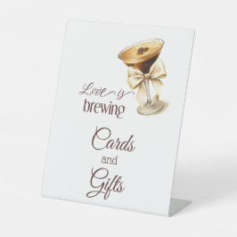 Liebe Braut Bow Espresso Martini Brautparty Sockelschild