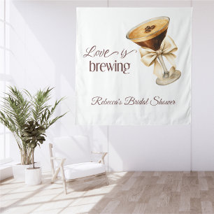 Liebe Braut Bow Espresso Martini Brautparty Wandteppich