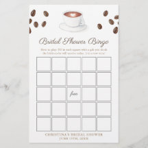 Liebe Braut Brause Kaffee Brautparty Bingo Spiel
