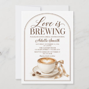 Liebe Braut Brause Kaffee Hochzeitsdusche Champagn Einladung