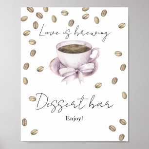 Liebe braut Brautparty Dessert Bar Poster