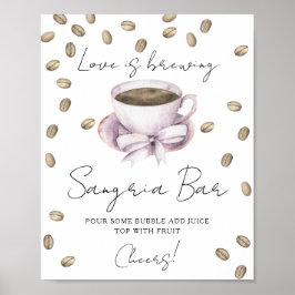 Liebe braut Brautparty Sangria Bar Poster