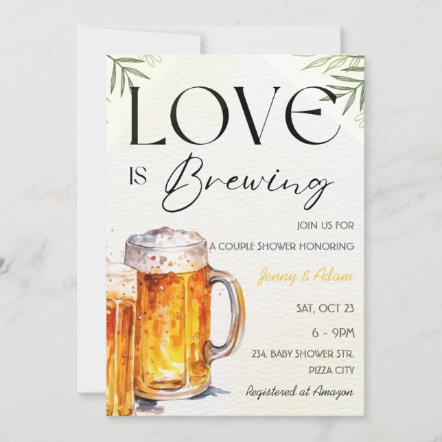 Liebe Braut Bridal Couple Polterabend Einladung (Vorderseite)