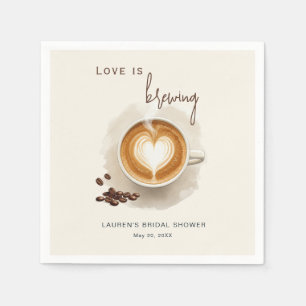 Liebe braut Coffee Brautparty in Serviette