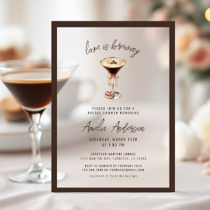 Liebe Braut Espresso Martini Brautparty Acryleinladungen