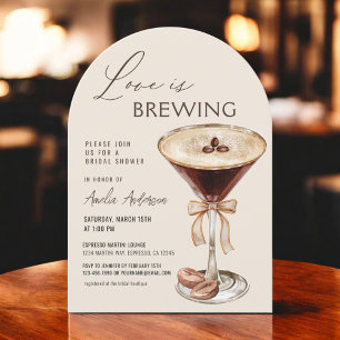 Liebe Braut Espresso Martini Brautparty Einladung