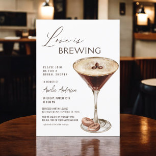 Liebe Braut Espresso Martini Brautparty Einladung